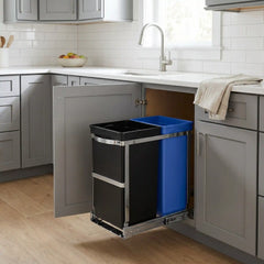 35L Dual Compartment Under Counter Pull-Out Can